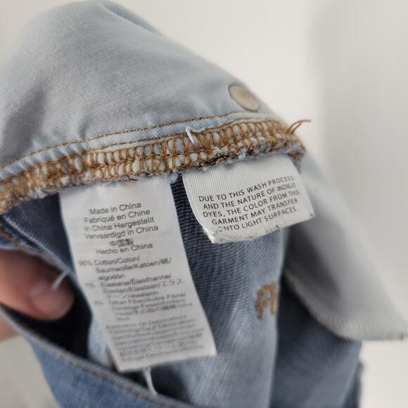 Madewell Derby Wash Button Front Edition High Rise Denim Shorts 31 - Picture 10 of 11